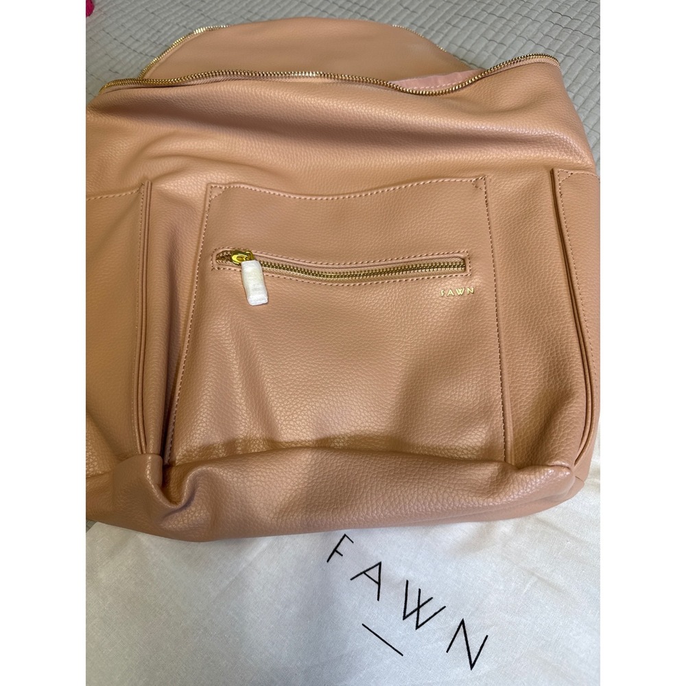 Fawn Design The Original Diaper Bag Warm Blush Vegan Leather Backpack NEW Unisex - Picture 7 of 12